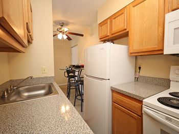 Updated kitchens with all white appliances
